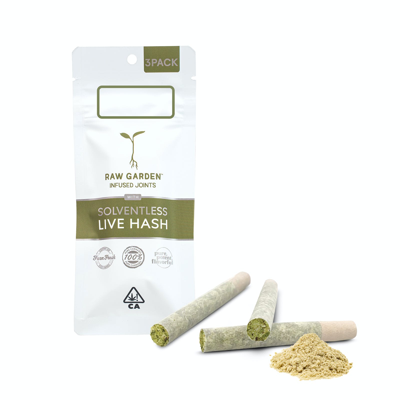 RAW GARDEN | KICK-FLIP OG (I) | .5G X 3 CRUSHED DIAMOND INFUSED JOINTS