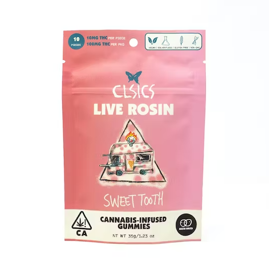 CLSICS | STRAWBERRY SHORTCAKE SWEET TOOTH (H) | 100MG ROSIN GUMMIES