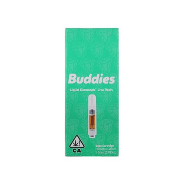 Buddies Lemon Vuitton Lr Liquid Diamonds 1G 510 Vape Cart (h)