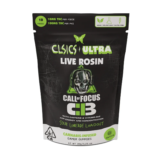 CLSICS | CALL OF FOCUS / SOUR LIMEADE LOADOUT (S) | 100MG ROSIN GUMMIES